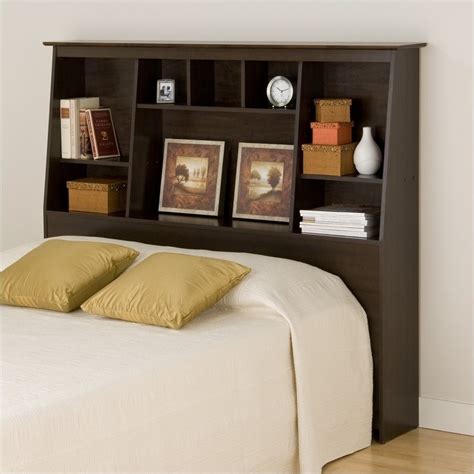 If you want to have a headboard, then you. Prepac Manhattan Tall Queen Bookcase Platform Storage ...