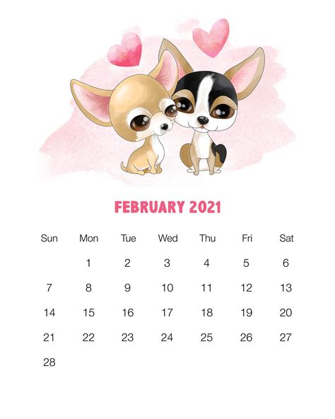 Our 2021 floral calendars are absolutely perfect for your office, home office, work, or family organization. Free Printable 2021 Cute Dog Calendar - The Cottage Market