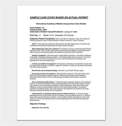 It's typically utilized in social sciences. Case Study Template - 5+For Word & PDF Format
