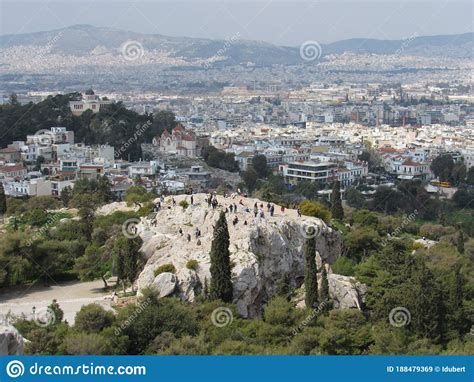 Areopagus Hill Or Mars Hill In Athens Greece Stock Image Image Of