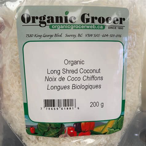 Organic Grocer Organic Long Shredded Coconut 200g — Aura Natural Market