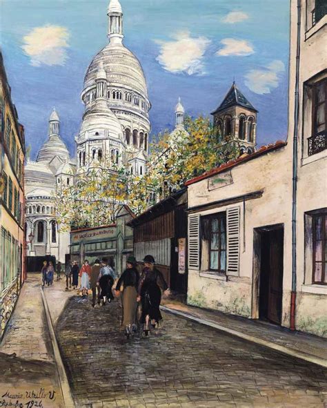 Maurice Utrillo Rue Du Chevalier De La Barre Les Coupoles Du Sacré