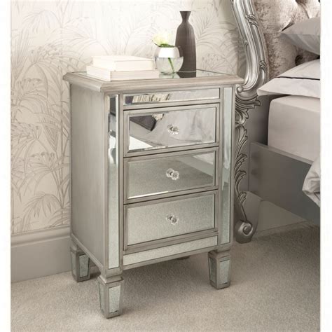Bedroom furniture all bedroom bedroom sets beds & headboards dressers & chests nightstands. Venetian Mirrored Bedside Table | Mirrored Bedroom ...