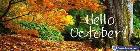 Hello October Forest Seasonal Facebook Cover