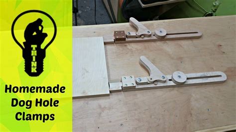 A pipe clamp is often used in cabinet or furniture construction for edge gluing wood. Homemade Wooden Clamps for Dog Hole Bench "How To ...