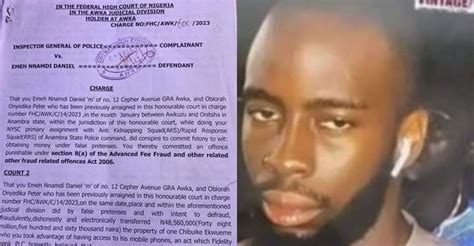 Nigerian Police List Out Charges Against Corps Member Who Exposed Command Set To Arraign Him