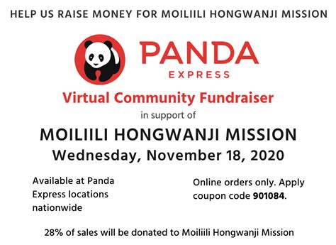 We may get paid by brands or deals, including promoted items. Panda Express Virtual Community Fundraiser in support of ...