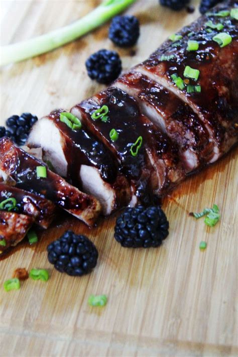 Blackberry Hoisin Ginger Pork Tenderloin Blackberry Recipes Recipes Chicken Spices