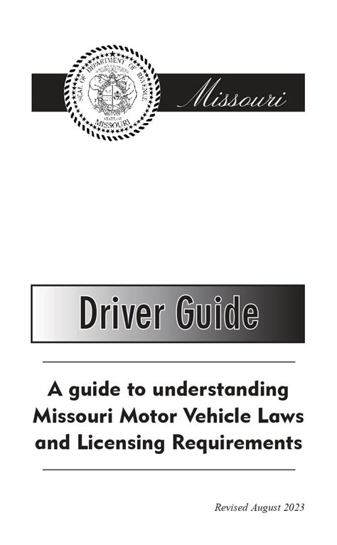 Mo Drivers Handbook Online 2024 Driving Test Pro