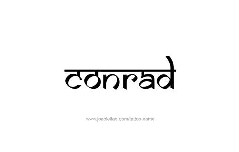 Conrad Name Tattoo Designs