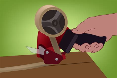 Push the packing tape on the wheel of the dispenser. How to Use a Packing Tape Dispenser | Premier Handling ...
