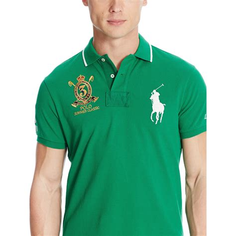 Lyst Polo Ralph Lauren Classic Fit Big Pony Polo In Green For Men