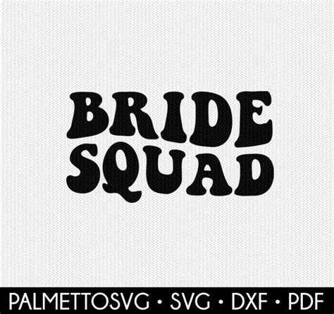 Bride Svg Bride Squad Svg Wavy Text Svg Wavy Svg Hippie Etsy