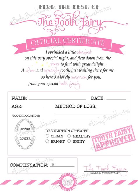 Tooth Fairy Letter Template For Girl Bxehack