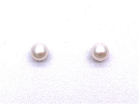9ct Yellow Gold Cultured Pearl Stud Earrings 9mm At Segals Jewellers