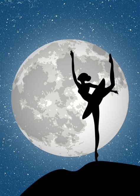 Ballerina Moonlight Poster By Posterworld Displate