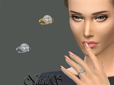 Natalisdouble Halo Daimond Ring Sims 4 Piercings Sims Sims 4