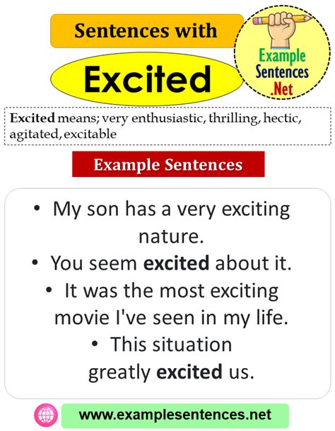 Sentences With Excited Definition And Example Sentences Example