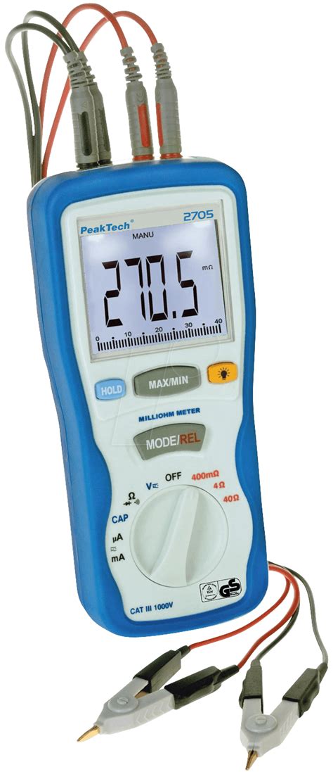 Peaktech 2705 2 Multimeter Digital 4000 Counts Milliohmmessung Bei Reichelt Elektronik