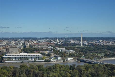 Breathtaking Aerial View Of The Washington Dc Skyline Stock Photo