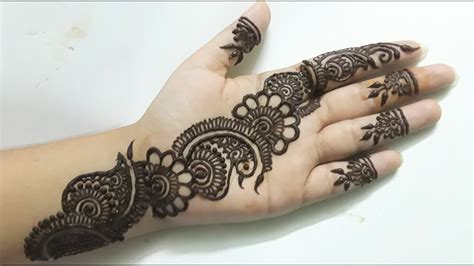 Easy Mehndi Design For Front Hand Beautiful And Simple Mehndi Design