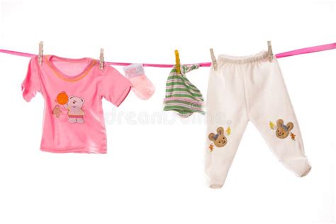 Baby Clothes On A Clothesline Stock Photos Image 28627563
