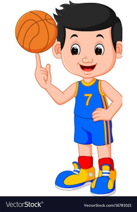 Boy Basketball Player Royalty Free Vector Image