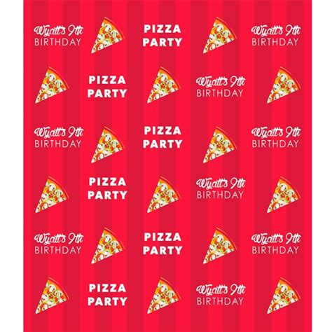 Pizza Party Custom Backdrop | Backdrop Express