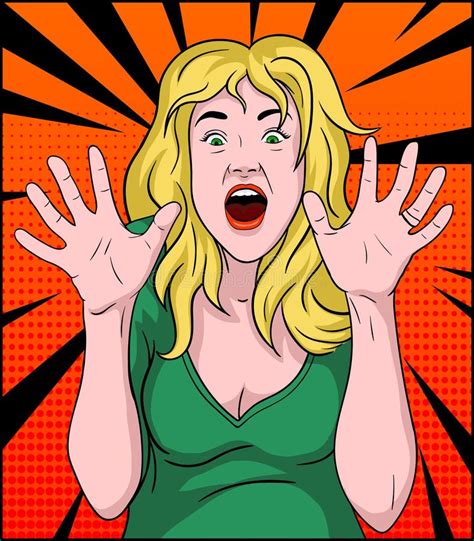 Desperate Screaming Woman Stock Vector Illustration Of Pretty 34027890
