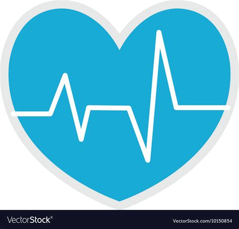 Coronary artery bypass graft (cabg), an open heart surgery for coronary artery. Heart blue pulse medical health care icon Vector Image
