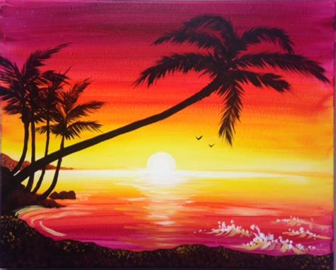 Tropical Sunset Painting at PaintingValley.com | Explore collection of Tropical Sunset Painting