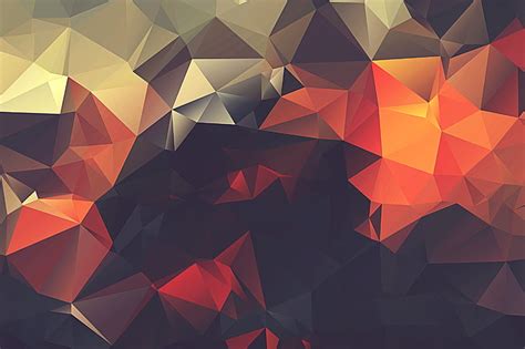 Multicolored Geometric Themed Abstract Wallpaper Low Poly Abstract