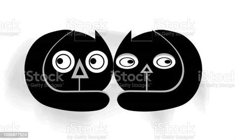 Two Black Cats Stock Illustration Download Image Now Animal Animal