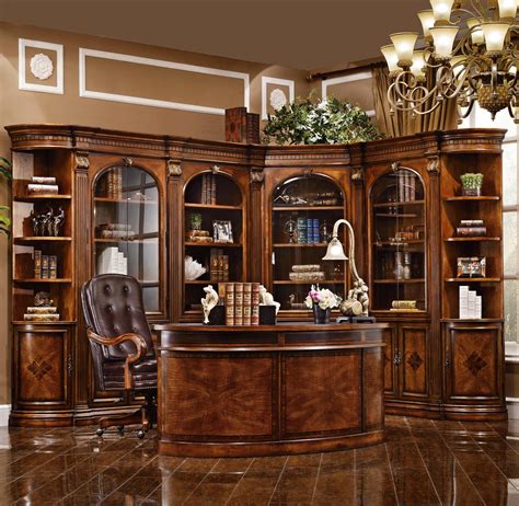 Rectangular brown 7 drawer executive desk with solid wood material. Eton Executive Desk - Desk - Home Office