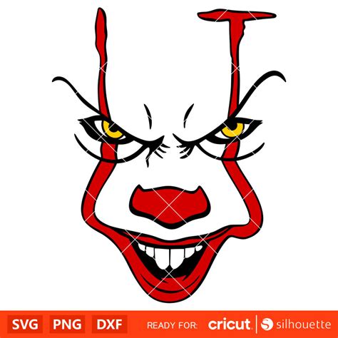 It Pennywise Face Svg Dancing Clown Svg Halloween Svg Horror Movie