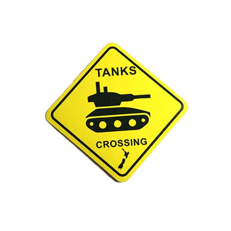 Road Sign Magnet Tanks Crossing National Army Museum
