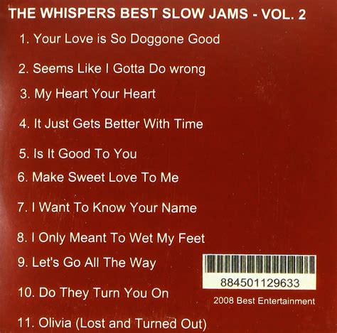 The Whispers 2008 Best Slow Jams Volume Two Bentleyfunk