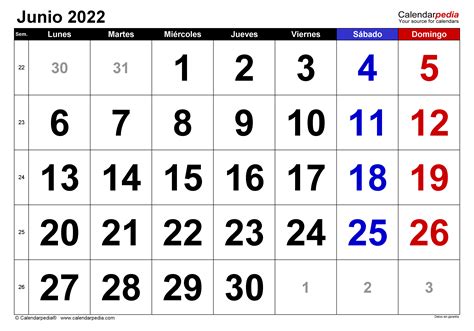 Calendario Junio 2022 En Word Excel Y Pdf Calendarpedia Imagesee