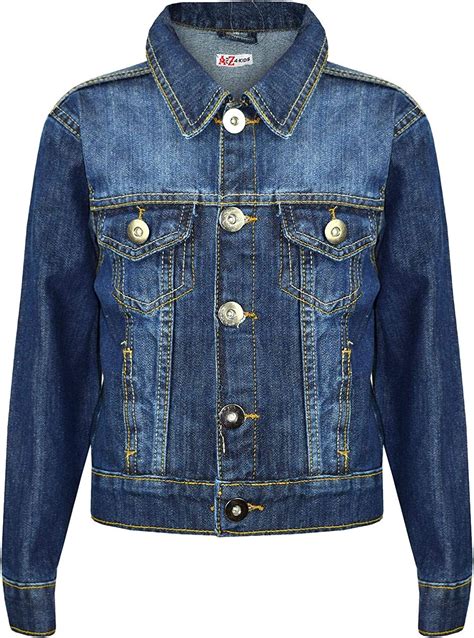 A2z 4 Kids® Kids Boys Denim Jackets Designers Dark Blue Trendy Fashion