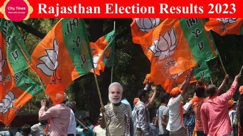 Rajasthan Election Results 2023 BJP Emerges Victorious With 114 Seats