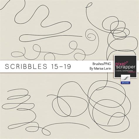 Scribbles 15 19 Kit By Marisa Lerin At Pixel Scrapper Scribble