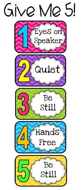 Give Me 5 Free Printables … | Teaching classroom ...