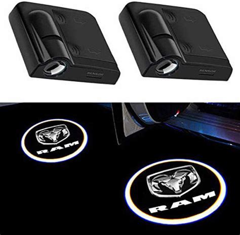 Getuscart 2pcs For Ram Car Door Lights Logo Projector Universal