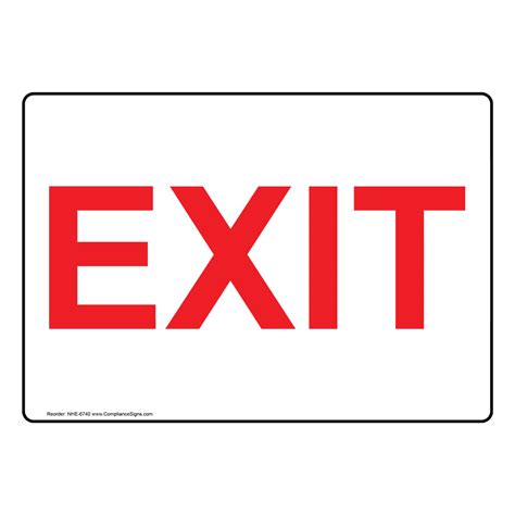 Enter Exit Sign Exit Surface Mount Made In Usa
