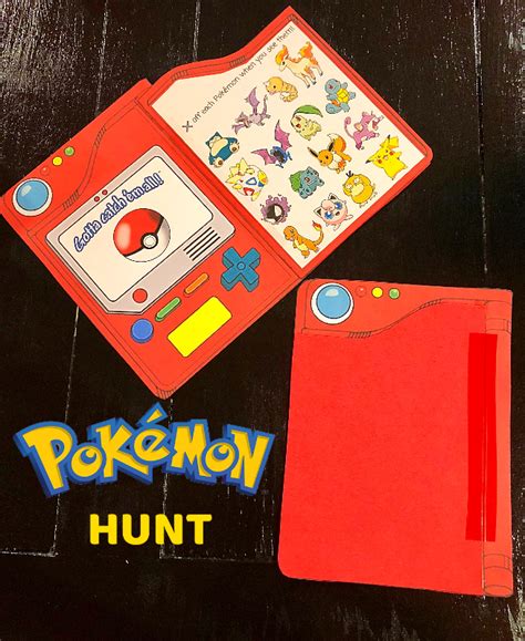 Pokédex For A Pokémon Hunt Pokemon Party Games Pokemon Birthday