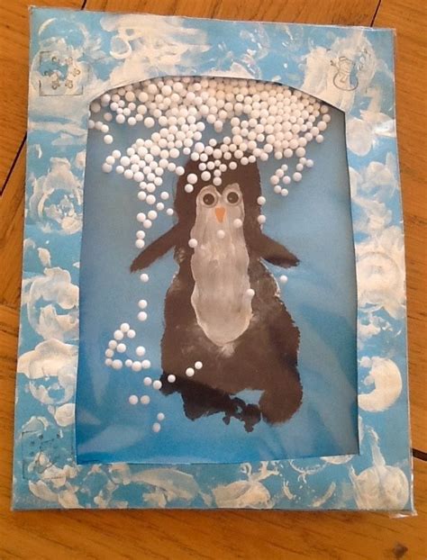 Travaux d'aiguille, scrapbooking, décoration d'objets, mosaïque, etc : Petit pingouin d'hiver ️ | Bricolage hiver maternelle ...