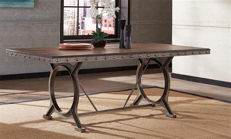 A wide variety of reclaimed wood dining table metal legs options are available to you, such as design style, material, and use. Hillsdale Paddock Rectangle Dining Table - Brushed Steel ...