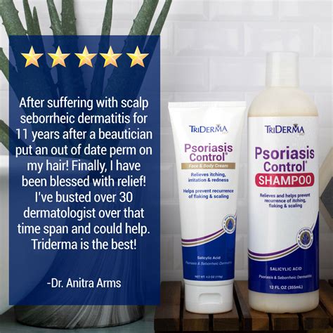 Triderma Psoriasis Control Cream 42 Oz And Psoriasis Control Shampoo 12