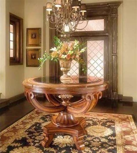How To Decorate Round Foyer Table Leadersrooms