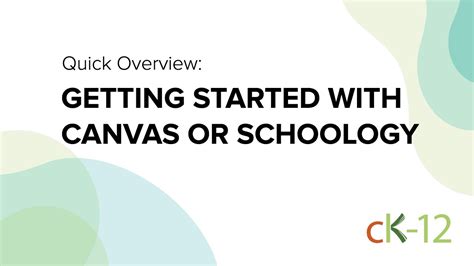 Getting Started With Canvas Or Schoology Youtube